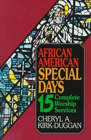 Cover of: African American special days by Cheryl A. Kirk-Duggan