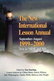 Cover of: The New International Lesson Annual, 1999-2000: September-August (New International Lesson Annual)