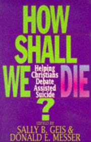 Cover of: How Shall We Die? by 