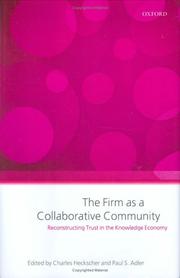 Cover of: The Firm as a Collaborative Community by 