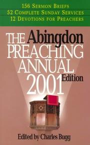Cover of: The Abingdon Preaching Annual 2001 (Abingdon Preaching Annual, 2001)