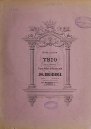 Cover of: Trios en r℗♭Ứ mineur pour piano, violon et violoncelle, op. 34