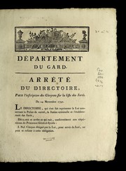 Cover of: Arre te  du directoire, pour l'inscription des citoyens sur la liste des jure s: du 24 novembre 1791