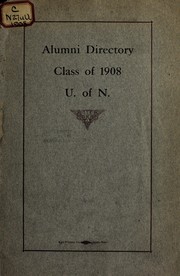 Cover of: Alumni directory, class of 1908