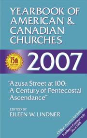 Cover of: Yearbook of American & Canadian Churches 2007 (Yearbook of American and Canadian Churches) | Eileen W. Lindner