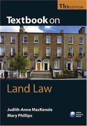 Cover of: Textbook on Land Law by Judith-Anne MacKenzie, Mary Phillips