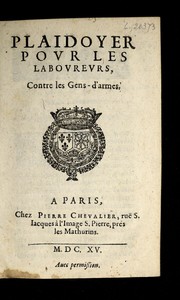 Cover of: Plaidoyer pour les laboureurs, contre les gens-d'armes by Maximus of Tyre