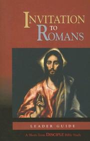Cover of: Invitation to Romans: Leader Guide (Disciple Bible Studies)