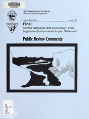 Cover of: Final, Arizona statewide wild and scenic rivers legislative environmental impact statement: public review comments