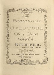 Cover of: The periodical overture in 8 parts, number XVIII by Franz Xaver Richter