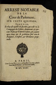 Arrest notable de la Cour de Parlement by France. Parlement (Paris)