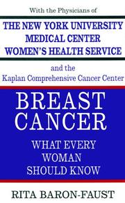 Cover of: Breast cancer: what every woman should know