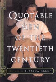 Cover of: Quotable men of the twentieth century