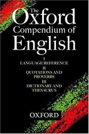 Cover of: The Oxford Compendium of English