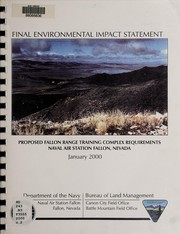 Cover of: Final environmental impact statement: proposed Fallon Range Training Complex requirements, Naval Air Station Fallon, Nevada
