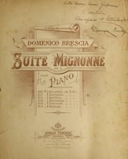 Cover of: Suite mignonne pour piano, op. 2, No. 3, Gavottina