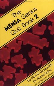 Cover of: The Mensa genius quiz book 2 by Marvin Grosswirth