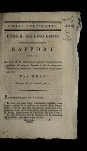 Cover of: Rapport fait au nom de la commission charge e d'examiner la pe tition du citoyen Seauve et de la citoyenne Ducluzeau, relative a   l'exploitation d'une mine de fer