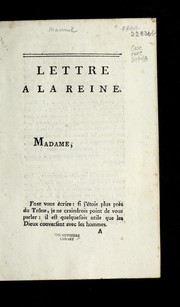 Cover of: Lettre a la reine by Louis-Pierre Manuel