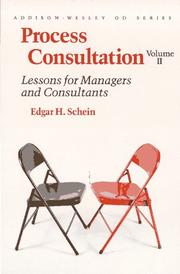Cover of: Process consultation by Schein, Edgar H.
