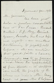 Cover of: [Letter to] Mr. Garrison by Susan B. Anthony