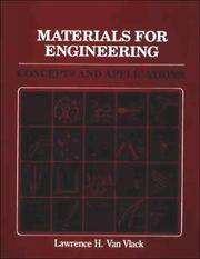 Cover of: Materials for engineering: concepts and applications