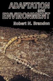 Cover of: Adaptation and Environment