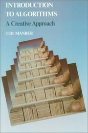 Cover of: Introduction to algorithms: a creative approach