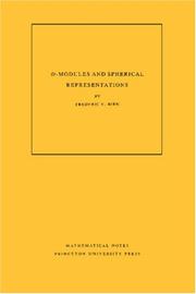 D-Modules and Spherical Representations. (MN-39) (Mathematical Notes)