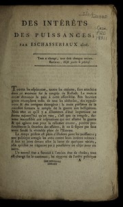 Cover of: Des inte re ts des puissances by Joseph Eschasse riaux