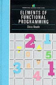 Cover of: Elements of functional programming by Chris Reade