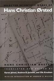 Cover of: Selected scientific works of Hans Christian Ørsted by Hans Christian Ørsted