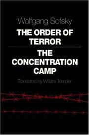 Cover of: The order of terror by Wolfgang Sofsky