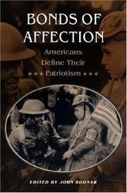 Cover of: Bonds of affection: Americans define their patriotism