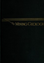 Cover of: Mining geology