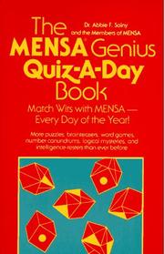 Cover of: The MENSA genius quiz-a-day book by Abbie F. Salny