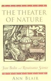 Cover of: The theater of nature by Ann Blair