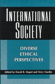 Cover of: International society: diverse ethical perspectives