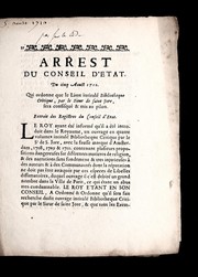 Cover of: Arrest du Conseil d'etat by France. Conseil d'Etat