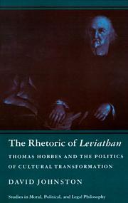 Cover of: The rhetoric of Leviathan: Thomas Hobbes and the politics of cultural transformation