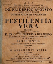 Cover of: De pestilentia vera