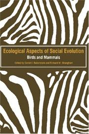 Cover of: Ecological aspects of social evolution: birds and mammals