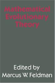 Cover of: Mathematical Evolutionary Theory by Marcus W. Feldman