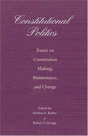 Cover of: Constitutional Politics by 