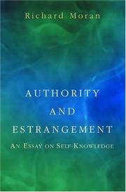 Cover of: Authority and Estrangement by Richard Moran