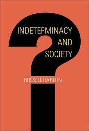 Cover of: Indeterminacy and society