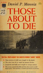 Cover of: Those about to die
