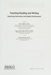 Integrating Reading and Writing by Miller, Ph.D., Brett, Peggy McCardle, Long, Ed.D., Richard, Brett Miller
