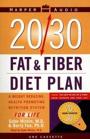 Cover of: 20/30 Fat and Fiber Diet Plan