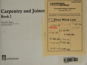 Cover of: Carpentry and joinery